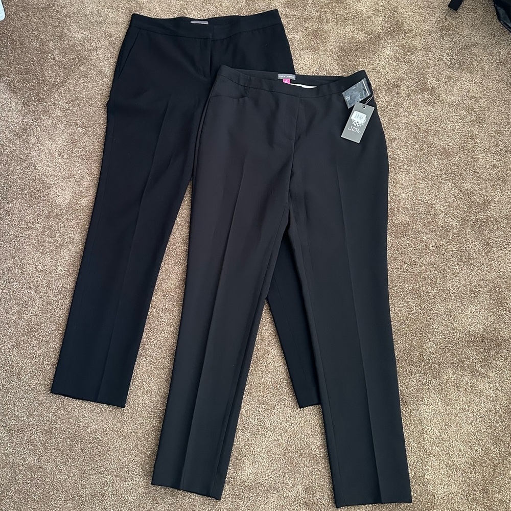 2 Pairs Vince Camuto Black Dress Pants (Size 4P)